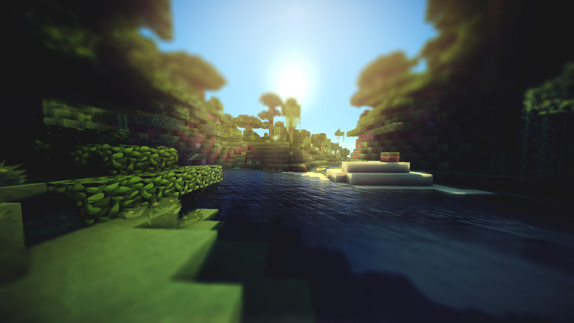 Epic Minecraft World Background